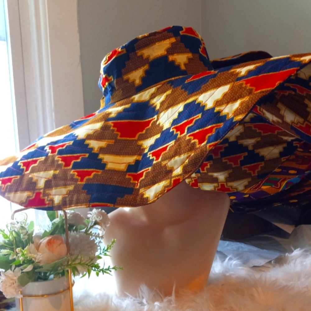 African/Ankara beautiful wide brim sunhat